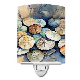 NEW Sand Dollars Ceramic Night Light Compact, UL-Certified, Ideal for Bedroom, Bathroom, Nursery, Hallway, Kitchen, 6x4x3, Multicolor